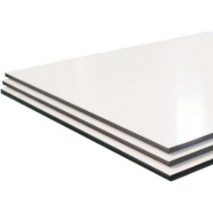 Алюминиевые композитные панели grossbond, полиэстер, толщина 3 мм, стенка 0.05 мм, 9003 GR сигнальный белый, 1.22х2.44 м