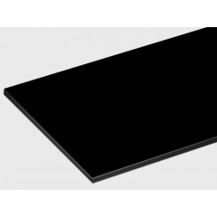 Алюминиевые композитные панели zenobond, полиэстер, толщина 3 мм, стенка 0.21 мм, 9005 RAL черный, 1.22х4 м