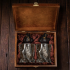 Набор бокалов для виски подарочный "Заяц" (нейзильбер) в деревянной шкатулке/ подарок мужчине/ бокалы GP-13000225