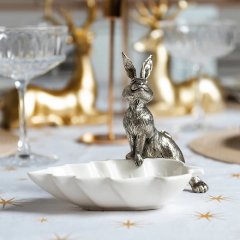 Менажница "Заяц Пухляш" (нейзильбер) в подарочной коробке