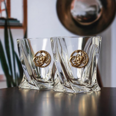 Набор из 2х бокалов для виски с накладкой "Рак", упаковка Mr Whiskey 1200081