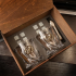Бокалы для виски знак зодиака "Рак"  в деревянной коробке с костерами GP-1200081