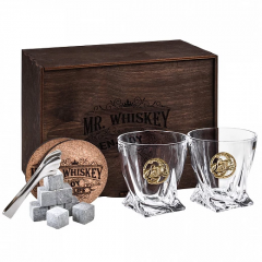 Набор из 2х бокалов для виски с накладкой "Рак", упаковка Mr Whiskey 1200081