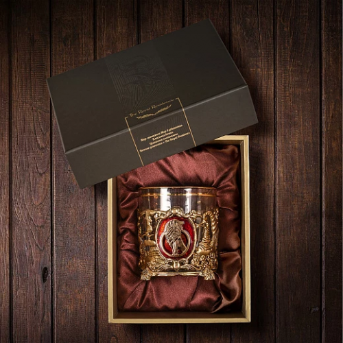 Бокал для виски ЛЕВ (авторская работа) в подарочной коробке GP-13000141