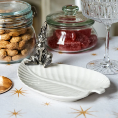 Менажница "Заяц на листе" (нейзильбер) в подарочной коробке