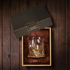 Бокал для ВИСКИ ручная работа охота на оленя в подарочной упаковке 1200100