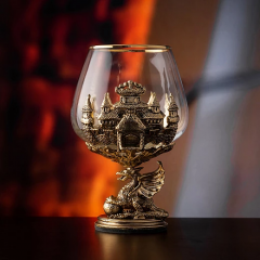 Бокал для коньяка ручной работы Дракон на шаре 420 мл в подарочной коробке 10059492