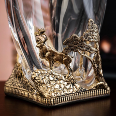 Бокал для ВИСКИ ручная работа охота на оленя в подарочной упаковке 1200100