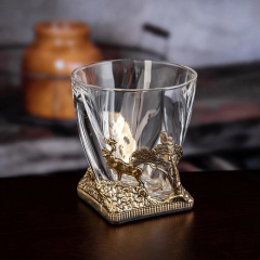 Бокал для ВИСКИ ручная работа охота на оленя в подарочной упаковке 1200100