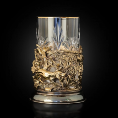 Подстаканник ручной работы Охота на Уток в деревянной шкатулке 13000088