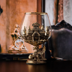 Бокал для коньяка ручной работы Дракон на шаре 420 мл в подарочной коробке 10059492