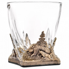 Набор из 2-х бокалов для виски ручная работа Охота на кабана в подарочной упаковке 10059617