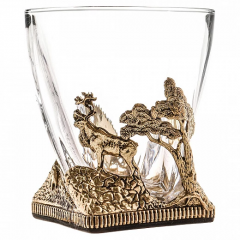 Набор из 4-х бокалов для виски ручная работа Охота на оленя 1200104