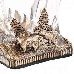 Набор из 2-х бокалов для виски ручная работа Охота на кабана в подарочной упаковке 10059617