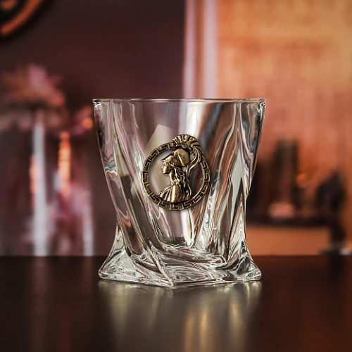 Набор бокалов для виски подарочный "Дева" в деревянной шкатулке/ подарок мужчине/ бокалы