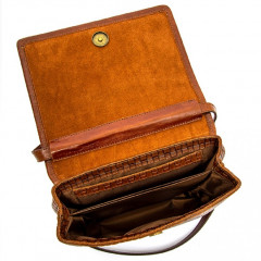 115-07-56 Сумка женская кожаная Modena орех