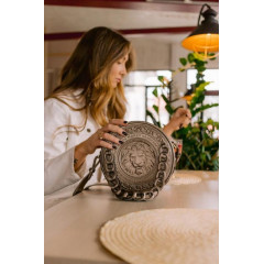 115-08-51/4 Сумка женская кожаная ROYAL бронза