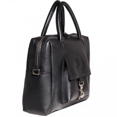 116-08-51 Сумка кожаная ROYAL DUFFEL чёрная