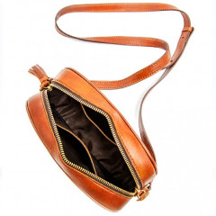 115-08-56 Сумка женская кожаная Capri орех