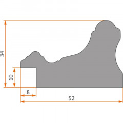 DC-5334-3 пластиковая рамка 50-70