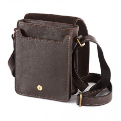 099-07-01/1 Сумка мужская кожаная Messenger коричневый