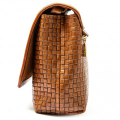 115-07-56 Сумка женская кожаная Modena орех