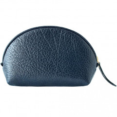 048-08-55 Косметичка кожаная синяя