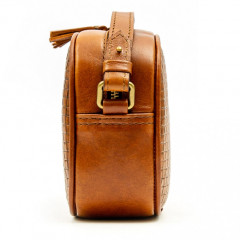 115-08-56 Сумка женская кожаная Capri орех