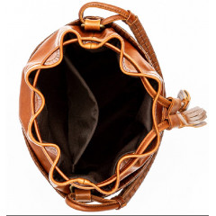 123-08-56 кожаная сумка женская «Verona». Цвет орех