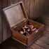 Бокал для коньяка с натуральным камнем (Розовый кварц) GP-050401032/3 в деревянной шкатулке
