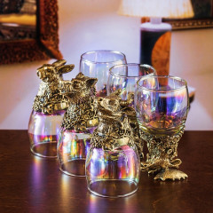 Набор стопок из 6-ти стопок-перевертышей в деревянной шкатулке GP-300707