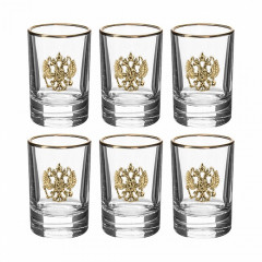 Подарочный набор  посуды со штофом и рюмками Герб России GP-10056553