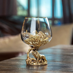 Бокал для коньяка Царь Лев 420 мл в подарочной коробке 10058966