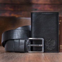 Набор мужских кожаных аксессуаров "Герб РФ" 3 GP-10056410