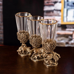 Набор из 3-х Лафитников Кабан/Лось/Медведь в подарочной коробке GP-200001