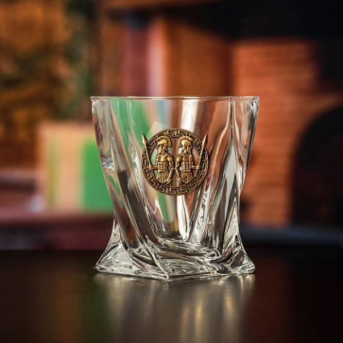 Набор бокалов для виски подарочный "Близнецы" в деревянной шкатулке/ подарок мужчине/ бокалы GP-300718