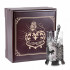 Подстаканник подарочный никелированный "Знаки Зодиака. Лев" в деревянной шкатулке с гравировкой