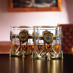 Набор бокалов для виски СССР (2 шт) в подарочной коробке