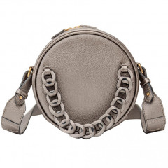 115-08-51/5 Сумка женская кожаная ROYAL серебро