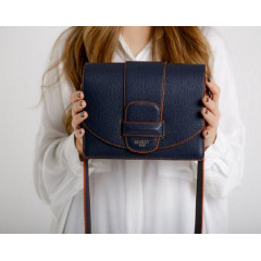 115-08-19/2 Сумка женская кожаная SPRING синий