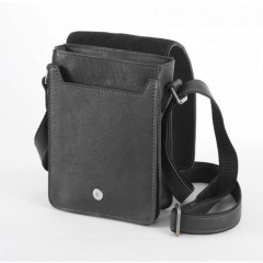 099-07-01 Сумка мужская кожаная Messenger чёрный