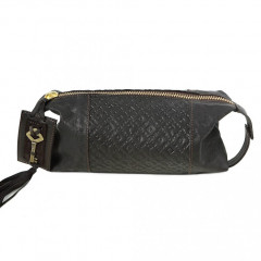 048-08-31 Косметичка кожаная ключ коричневый