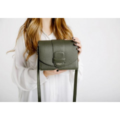 115-08-19/5 Сумка женская кожаная SPRING хаки