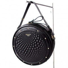 115-08-50 Сумка женская кожаная Bubbles чёрный