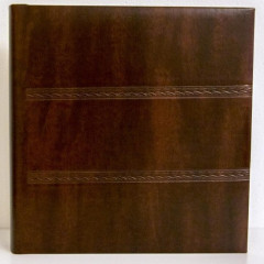 553-1 кожаный альбом под наклейку коричневый