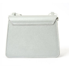 115-08-21/4 кожаная сумка женская «Valery». Цвет серо-голубой