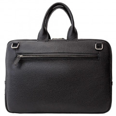 116-08-44 Сумка кожаная геометрия чёрная