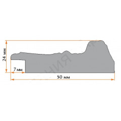 11-70 багет из пластика красный