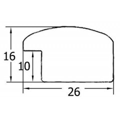 06-197 багет из пластика чёрный