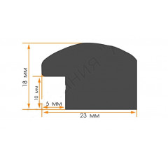 061-B багет из пластика коричневый